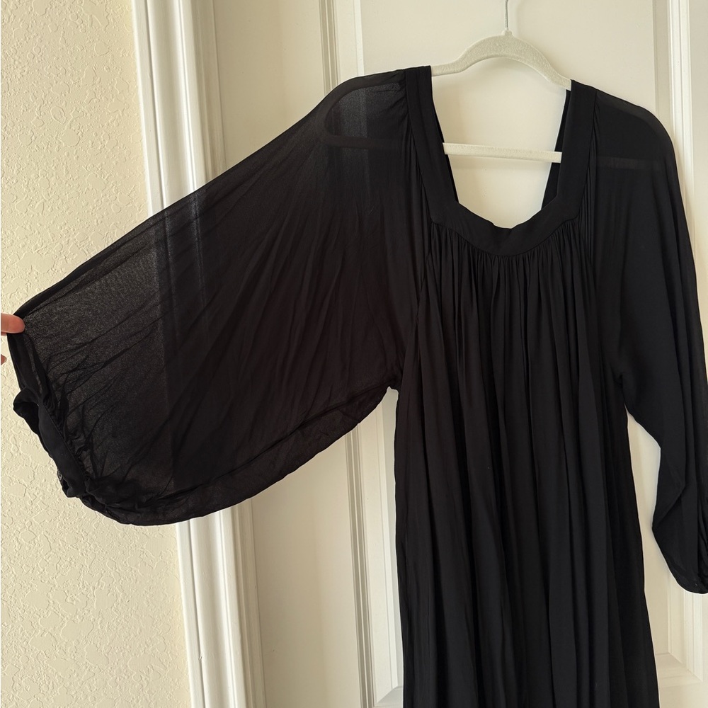 & Other Stories Flowy Black Dress